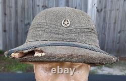 Pre WWII China Pith Sun Helmet Cork Unknown Military Imperial Japanese