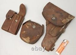 RARE JAPANESE WW? WW2 Imperial Japanese Army military leather pouch set
