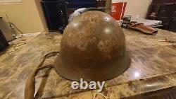 RARE Militaria IJA Japanese Imperial Army Type 90 Combat Helmet Original WWII