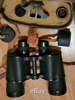 RARE WW2 Imperial Japanese Navy Army 7x70 Binoculars Case Sun Shades NICE ITEM