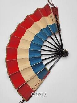 Rare Antique WW2 Rising Sun Imperial Japanese Iron Folding Fan. One Of A Kind