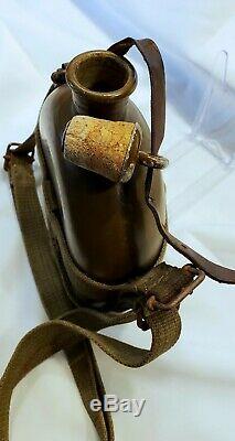 Rare Authentic Wwii Ww2 Imperial Japanese Em/nco's Model 1934 Canteen Fine +