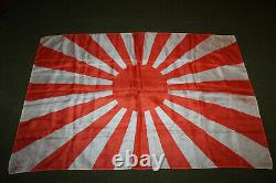 Rare Original WW2 Imperial Japanese Navy (IJN) Silk Battle Fla g, 36 by 24
