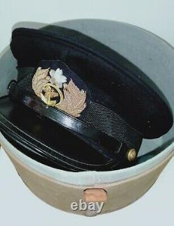 Rare Original WW2 Imperial Japanese Navy Officers Cap Named With Original Case