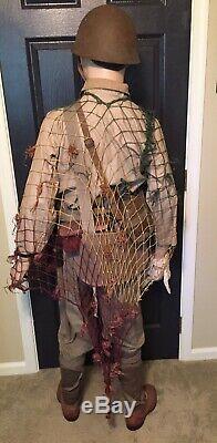 Rare Original WWII Imperial Japanese Army Camouflage THREE COLOR Body Net