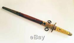 Rare Wwii Imperial Japanese Navy Officer Dagger, Knife