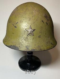 SIGNED WW2 WWII Japanese Imperial Army Type 90 Helmet With Star Emblem Original
