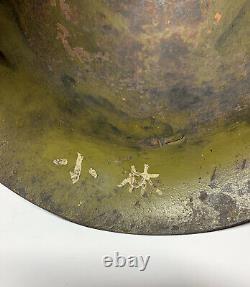 SIGNED WW2 WWII Japanese Imperial Army Type 90 Helmet With Star Emblem Original