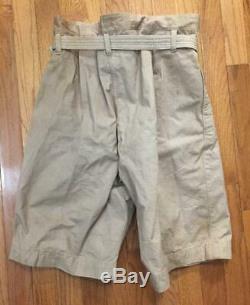 Scarce WWII Imperial Japanese Navy Tropical Short Pants with Belt and Buckle