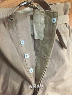 Scarce WWII Imperial Japanese Navy Tropical Short Pants with Belt and Buckle