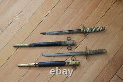 Set of two WWII Imperial Japanese Naval Officers Dirk's