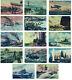 Unique Set Of 14 Rare Pre-war Wwii Imperial Japanese Navy Postcards From 1937
