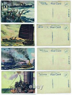 Unique Set of 14 Rare Pre-war WWII Imperial Japanese Navy PostCards from 1937