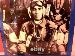 VINTAGE SIGNED PHOTOGRAPH of (3)'IMPERIAL JAPANESE NAVY PILOT'S' in FULL GEAR