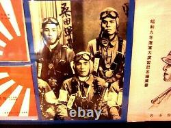 VINTAGE SIGNED PHOTOGRAPH of (3)'IMPERIAL JAPANESE NAVY PILOT'S' in FULL GEAR