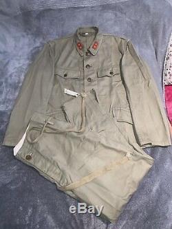 Very Rare WW2 Imperial Japanese Army Private 1st Class Cotton Uniform Set