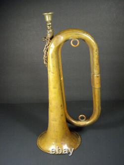 Vintage Brass Bugle in the Style of WWII Imperial Japanese Military Brass Bugle