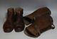 Vintage Imperial Japanese Army Ww2 Leather Boots And Leather Gaiters Very Rare