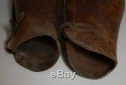 Vintage Imperial Japanese Army WW2 Leather Boots and Leather Gaiters VERY RARE