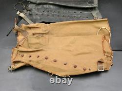 Vintage Imperial Japanese Army leather bag with Gaiters Military trainee items