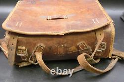 Vintage Imperial Japanese Army leather bag with Gaiters Military trainee items