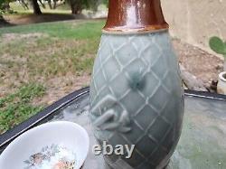 Vintage Japanese Army WW2 Imperial Military Imperial Sake Soldier Bottle and Cup