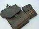 Vintage Japanese Imperial Army Ww2 Leather Map Bags Set Of 2 Star Studs Military