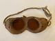 Vintage Japanese Imperial Army Military Dust Proof Goggles Leather #31
