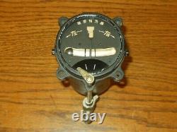 WW II Imperial Japanese Army Aircraft TYPE 97 TURN & BANK INDICATOR RARE