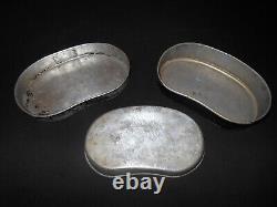 WW II Imperial Japanese Army EM / NCO MESS KIT LIDS x3 VERY NICE