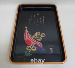 WW II Imperial Japanese Army Machine Gun Unit Commemorative Lacquer Tray