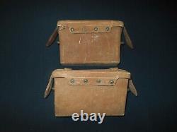 WW II Imperial Japanese Army RIFLE LEATHER AMMUNITION POUCH SET SUPERB