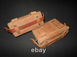 WW II Imperial Japanese Army RIFLE LEATHER AMMUNITION POUCH SET SUPERB