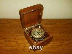 WW II Imperial Japanese Navy CHRONOMETER / SHIP DECK CLOCK VERY RARE