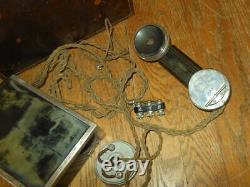 WW II Imperial Japanese Navy / Field Trench Phone Telephone RARE EARLY VARIANT