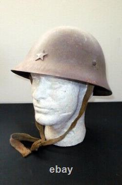 WW II Imperial Japanese Type 90 CIVIL DEFENSE HELMET / LINER / STRAPS NICE