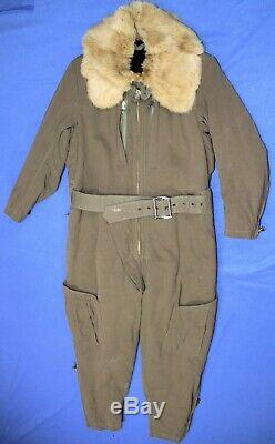 WW2 Era Japanese Imperial Heavy Weight Fur Lined Flight Suit Vet Bring Back