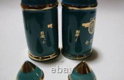 WW2 IJA Artillery Shell Sake Set Manchurian Campaign Victory Tokkuri Cup