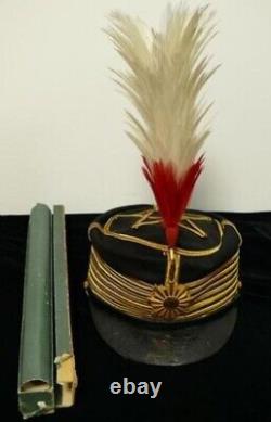 WW2 IJA Imperial Japanese Army officer's full dress cap hat with plume #1861