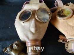 WW2 IMPERIAL JAPANESE ARMY SOLDIER and civilian Original Gas Masks set-f0828