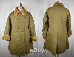 WW2 Imperial Japanese Army 2-Piece Pilot Winter Flight Jacket & Pants Rabbit Fur