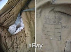 WW2 Imperial Japanese Army 2-Piece Pilot Winter Flight Jacket & Pants Rabbit Fur