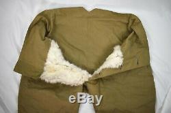 WW2 Imperial Japanese Army 2-Piece Pilot Winter Flight Jacket & Pants Rabbit Fur