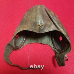 WW2 Imperial Japanese Army Air Corps flight cap Leather military uniform navy