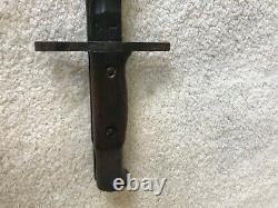 WW2 Imperial Japanese Army Arisaka Type 30 Bayonet and Metal Scabbard
