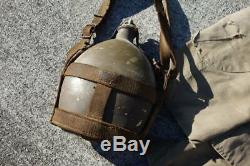 WW2 Imperial Japanese Army Battlesuit and Canteen Old officer Military uniform