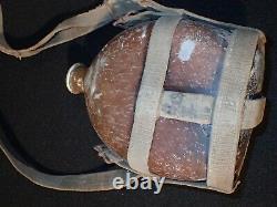 WW2 Imperial Japanese Army Field Canteen & Strap Named Original Officer NCO VG+