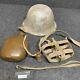 Ww2 Imperial Japanese Army Helmet And Water Bottle Iron Free/ship