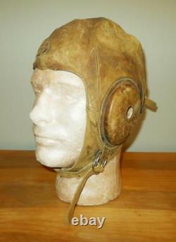 WW2 Imperial Japanese Army Leather Flight Helmet Summer Version NICE