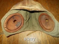 WW2 Imperial Japanese Army Leather Flight Helmet Summer Version NICE